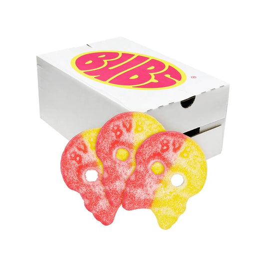 Bubs Crânes Framboise Citron 💀🍋 - Bonbons Suédois Acidulés - 100g