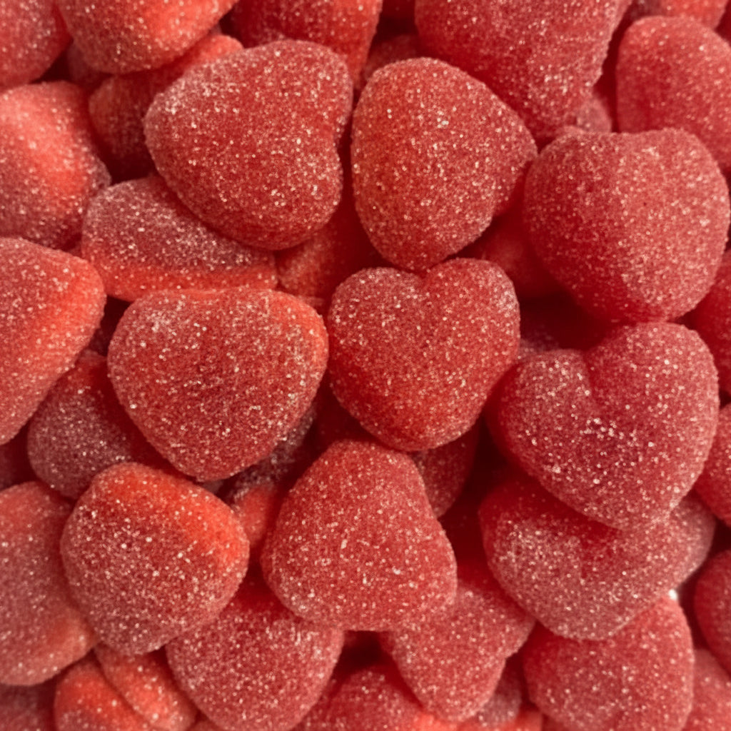 Cœurs fraise fourrés Damel-100g