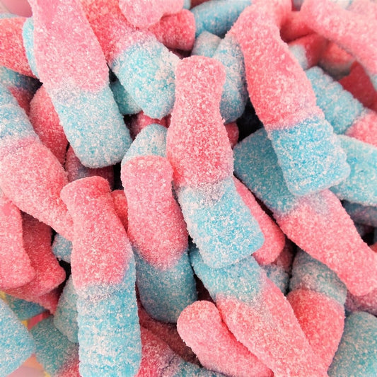 BOUTEILLES ACIDULES ROSE ET BLEU DULCEPLUS -100 gr