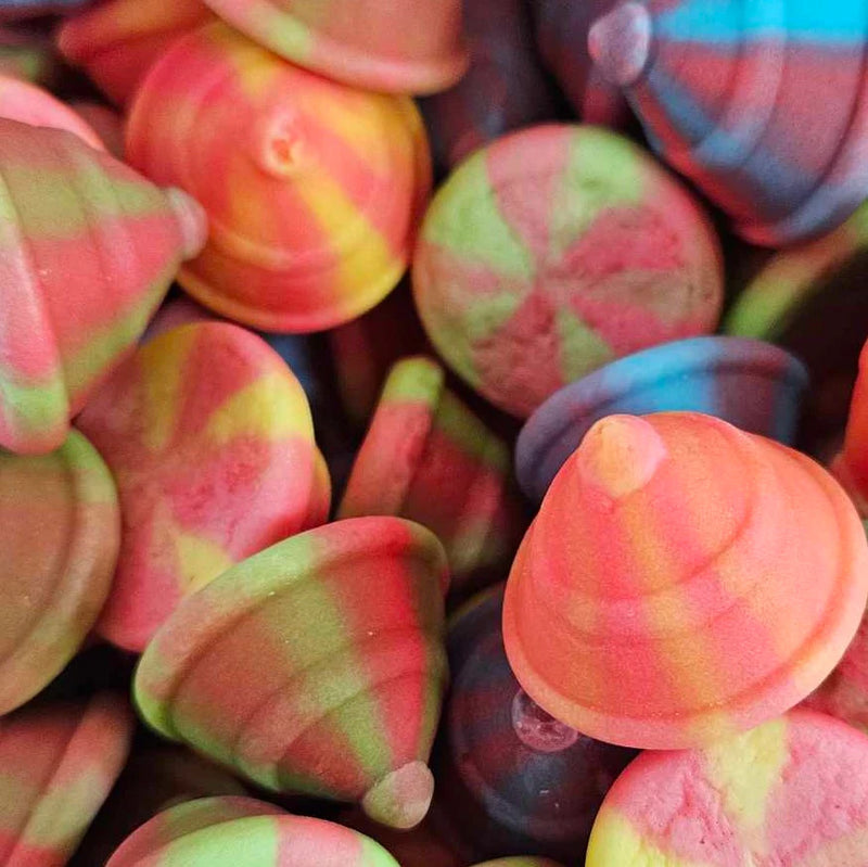 Toupies Fruitées – Bonbons Gommeux Halal – Damel – 100g