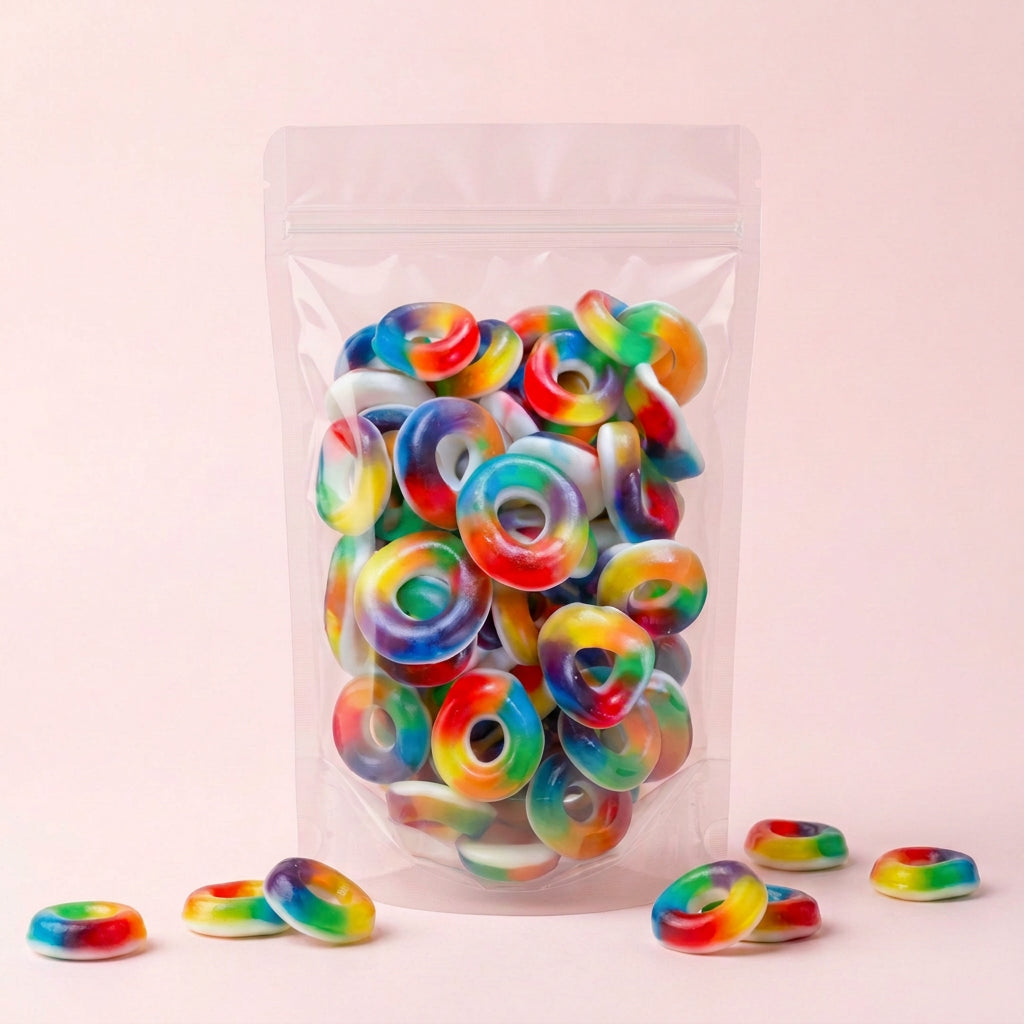 Anneaux multicolore  saveur fruités Dulceplus Halal 100g