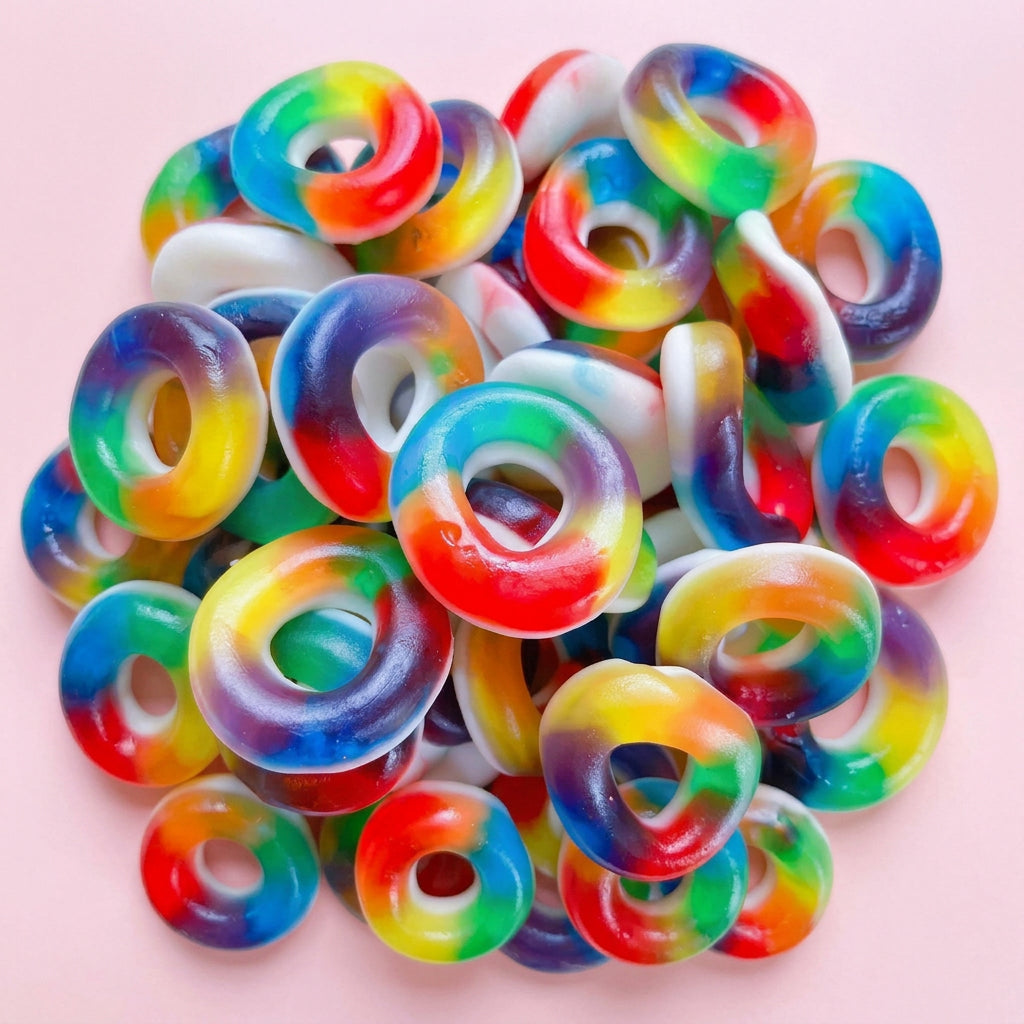 Anneaux multicolore  saveur fruités Dulceplus Halal 100g