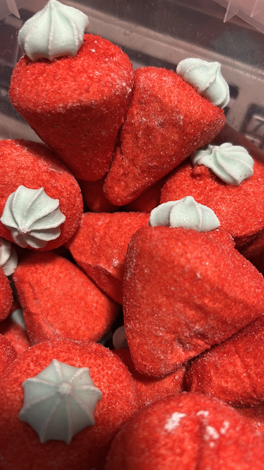 fraises géantes meringuées x1