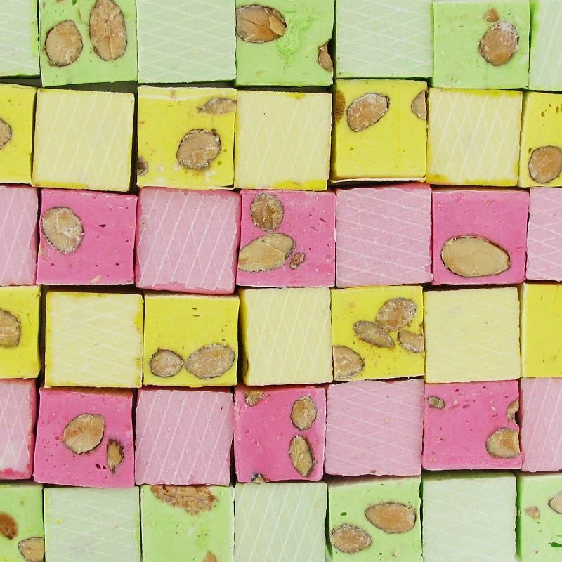 Nougats aux amandes cubes tendres assortis x5