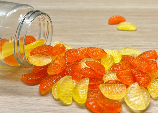 BONBON MIX ORANGE ET JAUNE 100GR PREPARATION EN LIVE